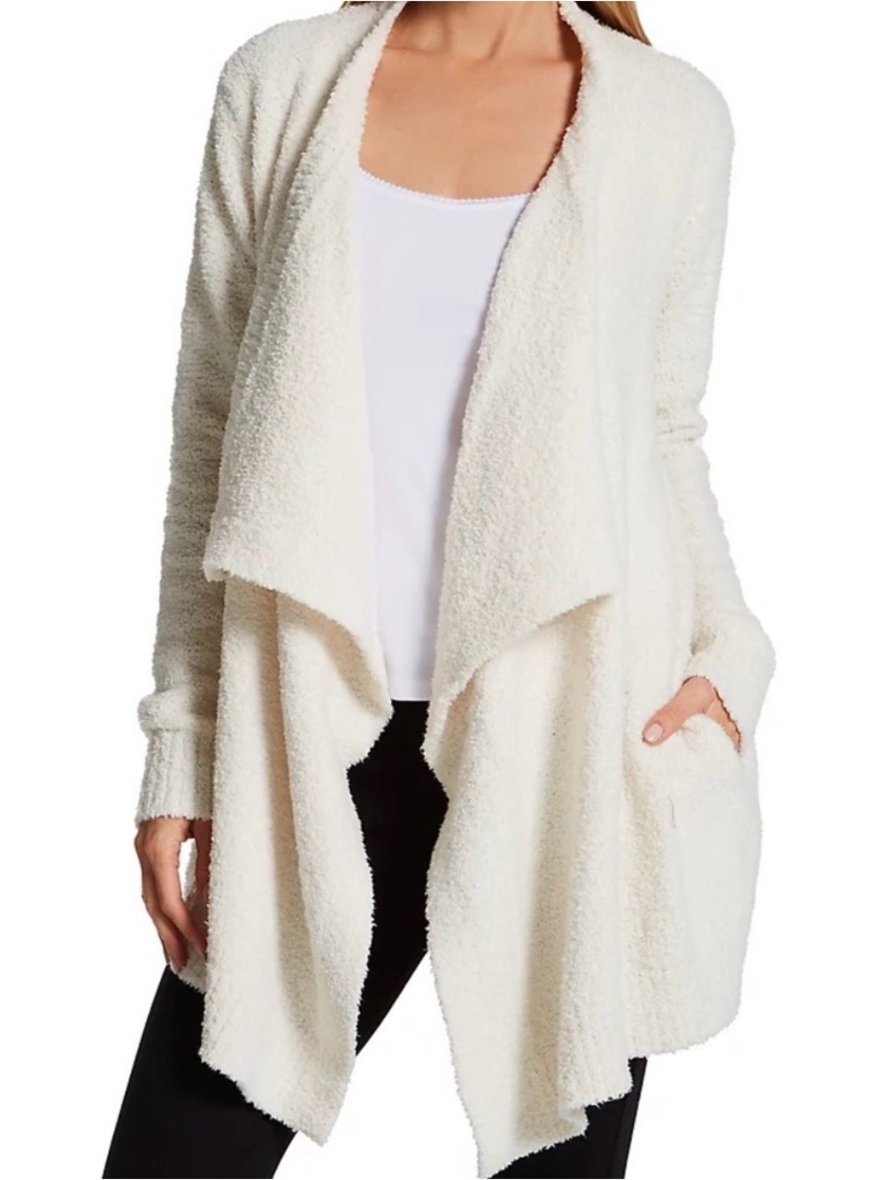UGG® Phoebe Wrap Cardigan NWT Sz M Cream Fuzzy